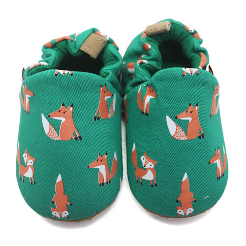 chaussons vert renard