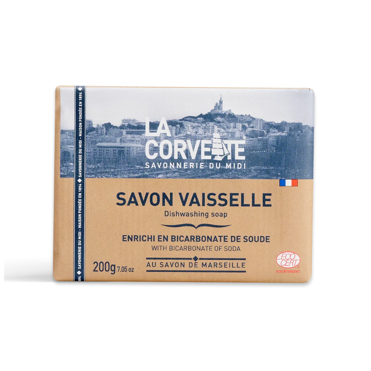 Savon vaisselle solide sans parfum – 200g – ECOCERT Ecodétergent – Image 3