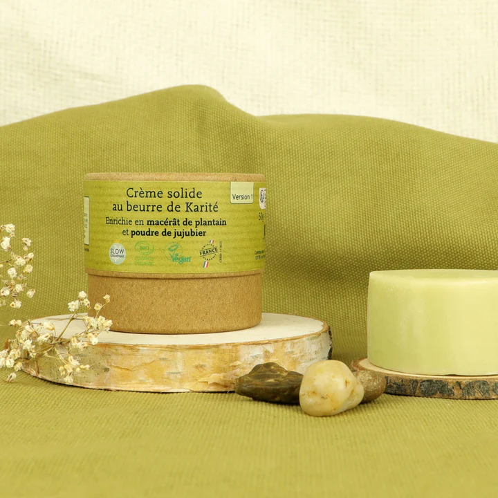 Crème solide au macérât de plantain - Version 1 - Comme avant