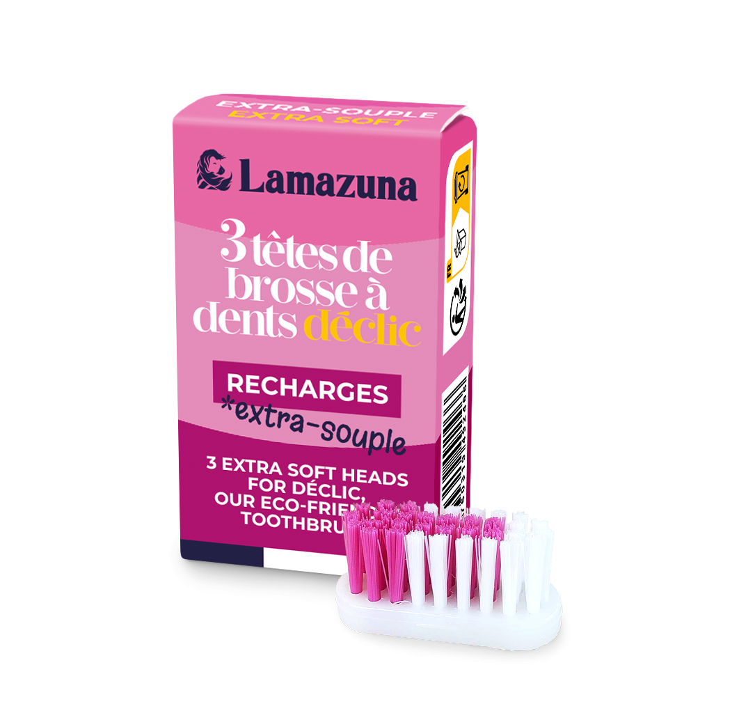 Recharge 3 têtes de brosse à dents - Extra-souple Lamazuna