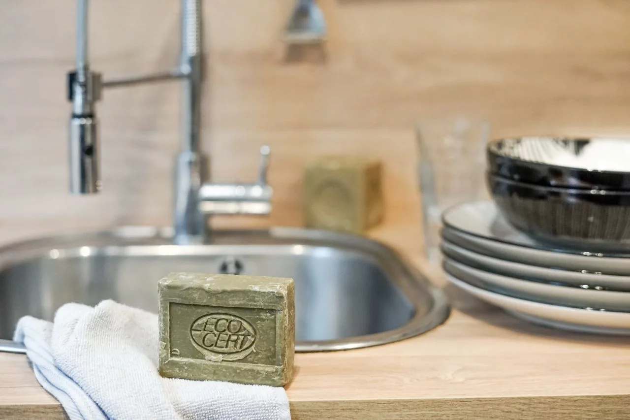 Savon vaisselle solide sans parfum – 200g – ECOCERT Ecodétergent – Image 2