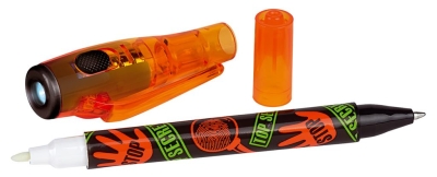 stylo code secret orange et noir