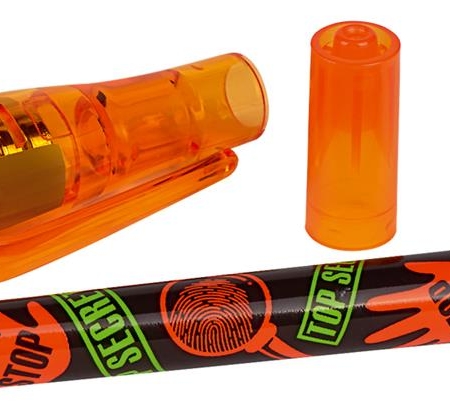 stylo code secret orange et noir
