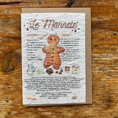 Carte de vœux ensemencée à planter recette Manele