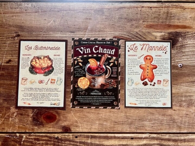 Cartes postales de Noël recette alsacienne