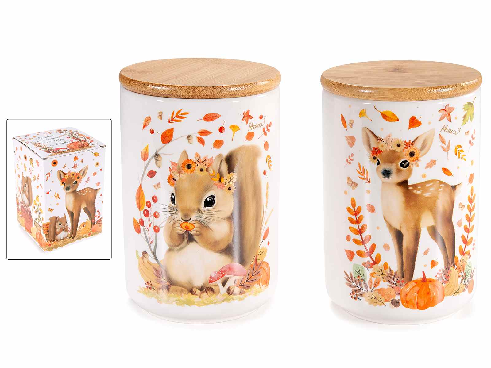 Pot alimentaire en céramique automne