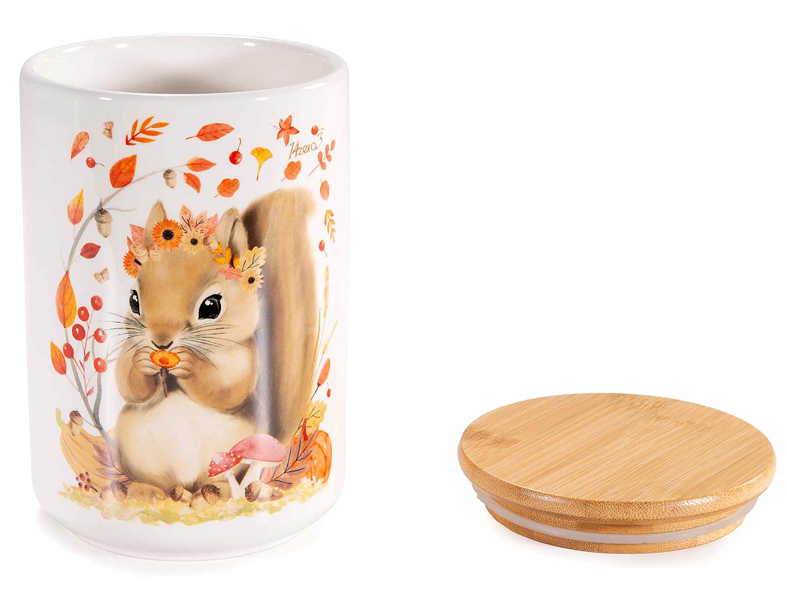 Pot alimentaire en céramique automne/animaux – Image 3