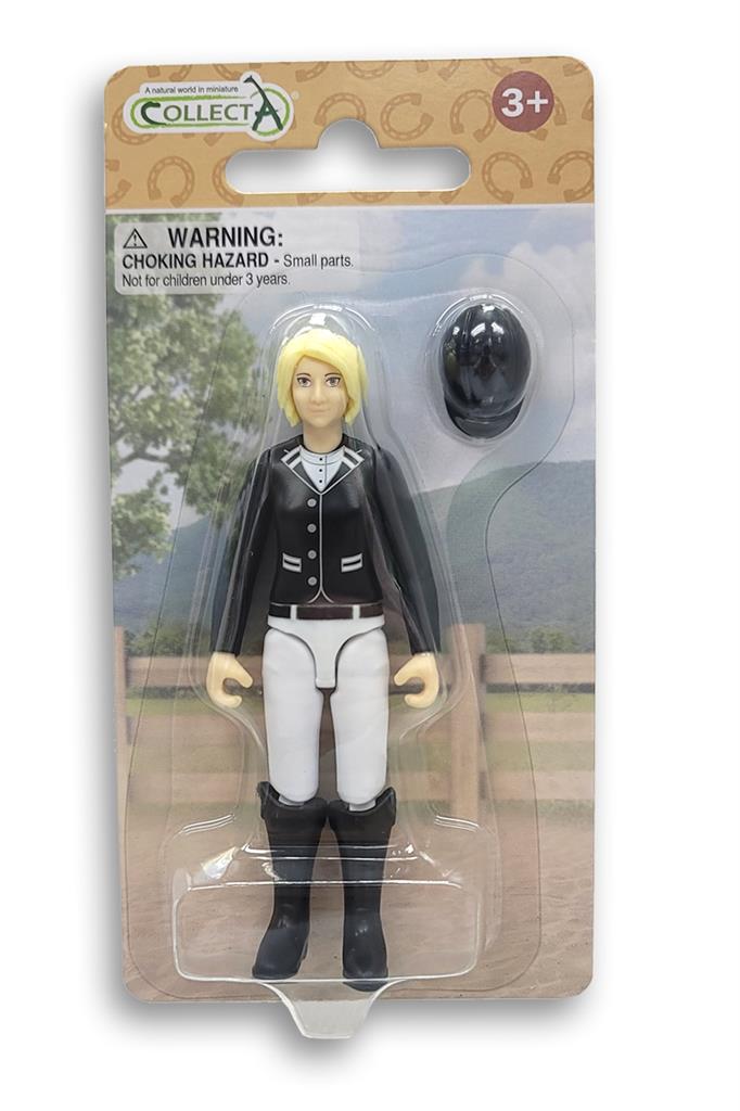 Cavalière Du Tournoi Avec Casque D'Equitation