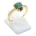 Bague Argent 925 Malachite Goutte