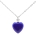Collier Argent 925 Lapis Lazuli Coeur