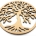 Plaque Bois Arbre de Vie Sculptée 20cm