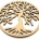 Plaque Bois Arbre de Vie Sculptée 10cm