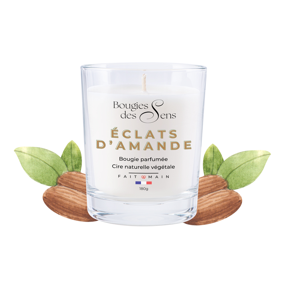 Bougie parfumée éclats d’amande