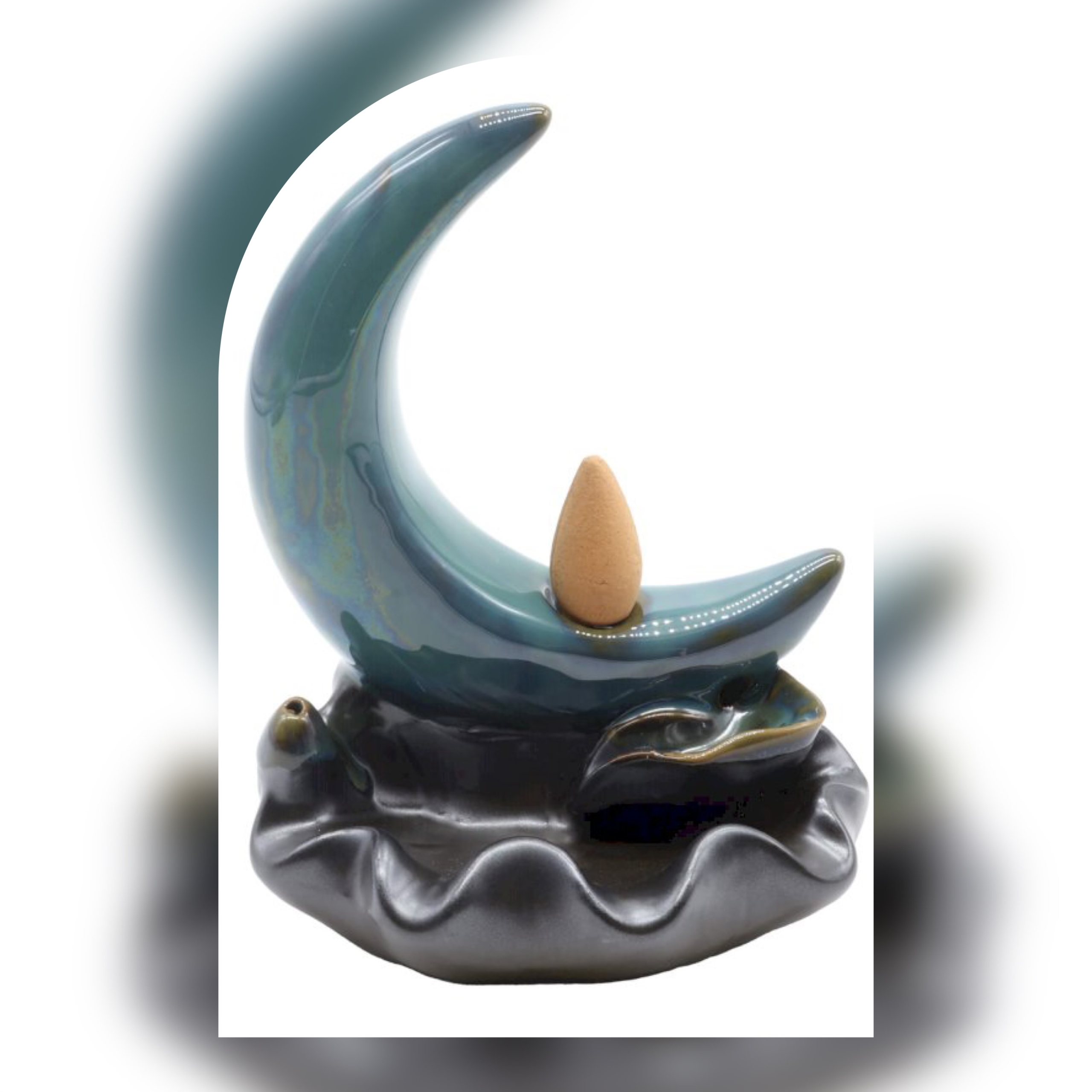 Porte-Encens Backflow Lune 13cm