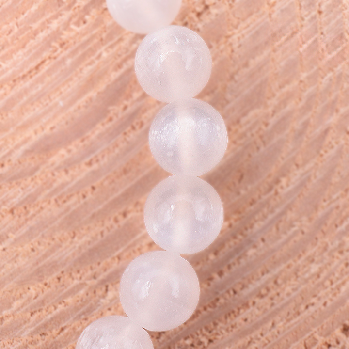 Bracelet en perles de Sélénite – 08 mm (Taille 2) – Image 2