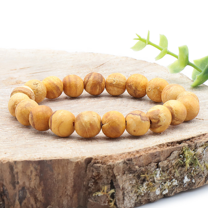 🌿 Bracelet en bois de Palo Santo – Perles 10 mm (Qualité A)