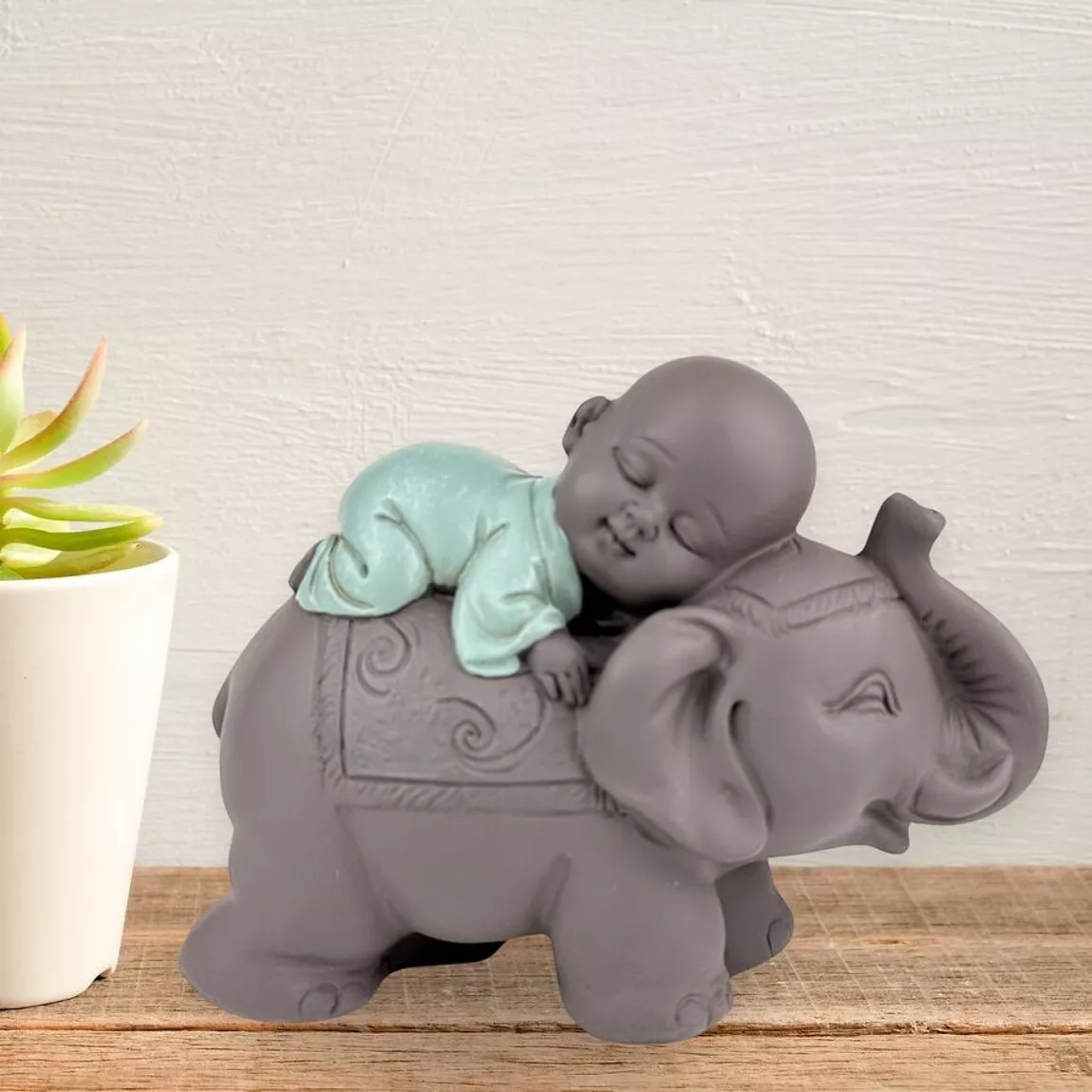 Figurine Éléphant & Bonze - Porte-Bonheur Zen – Image 6