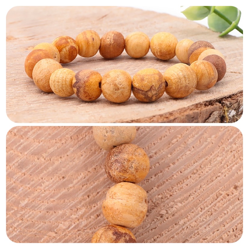 🌳 Bracelet en perles de Palo Santo – Bois sacré & apaisement – Image 2