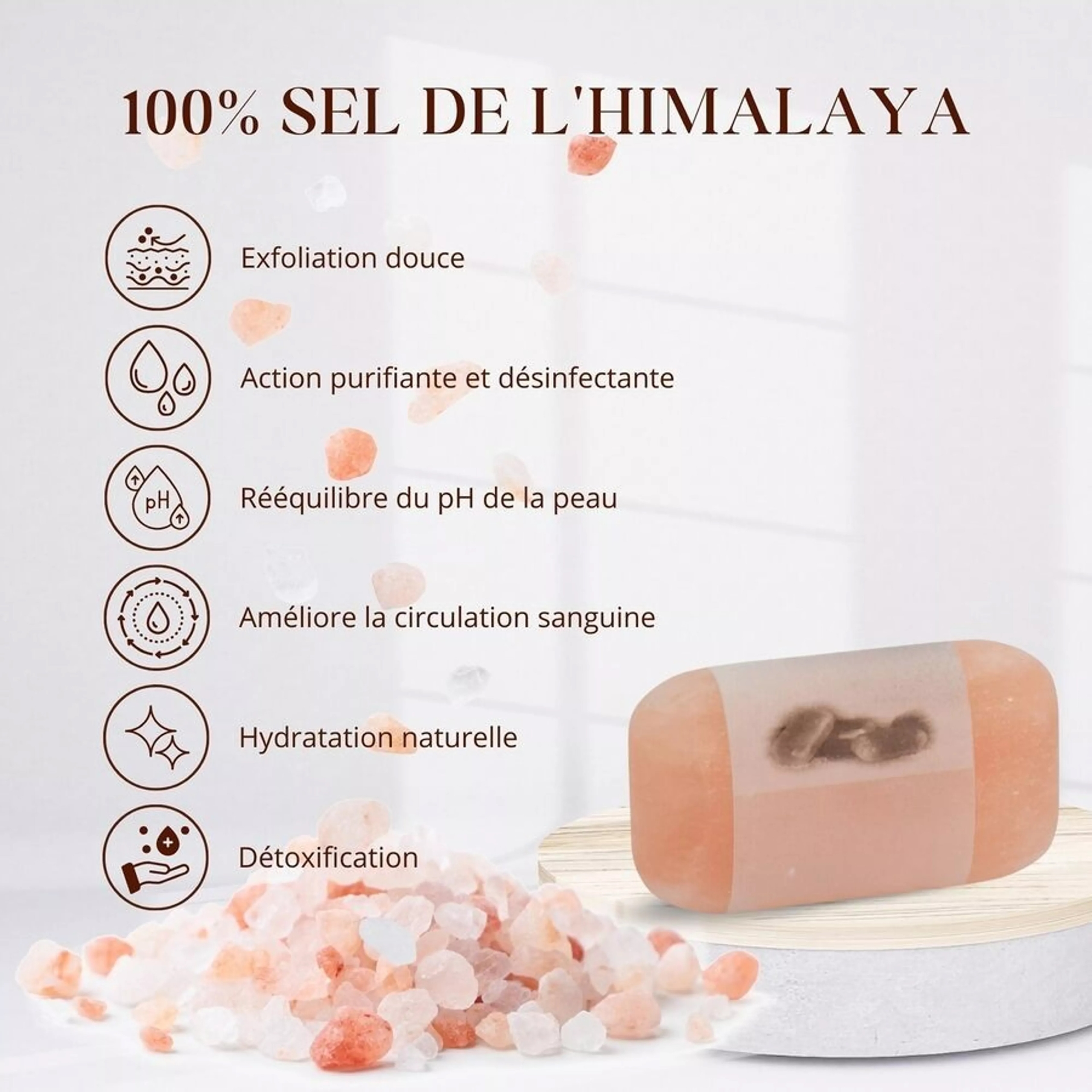 Savon au Sel de l’Himalaya 100 % Naturel – Fait Main & Vegan – Image 2