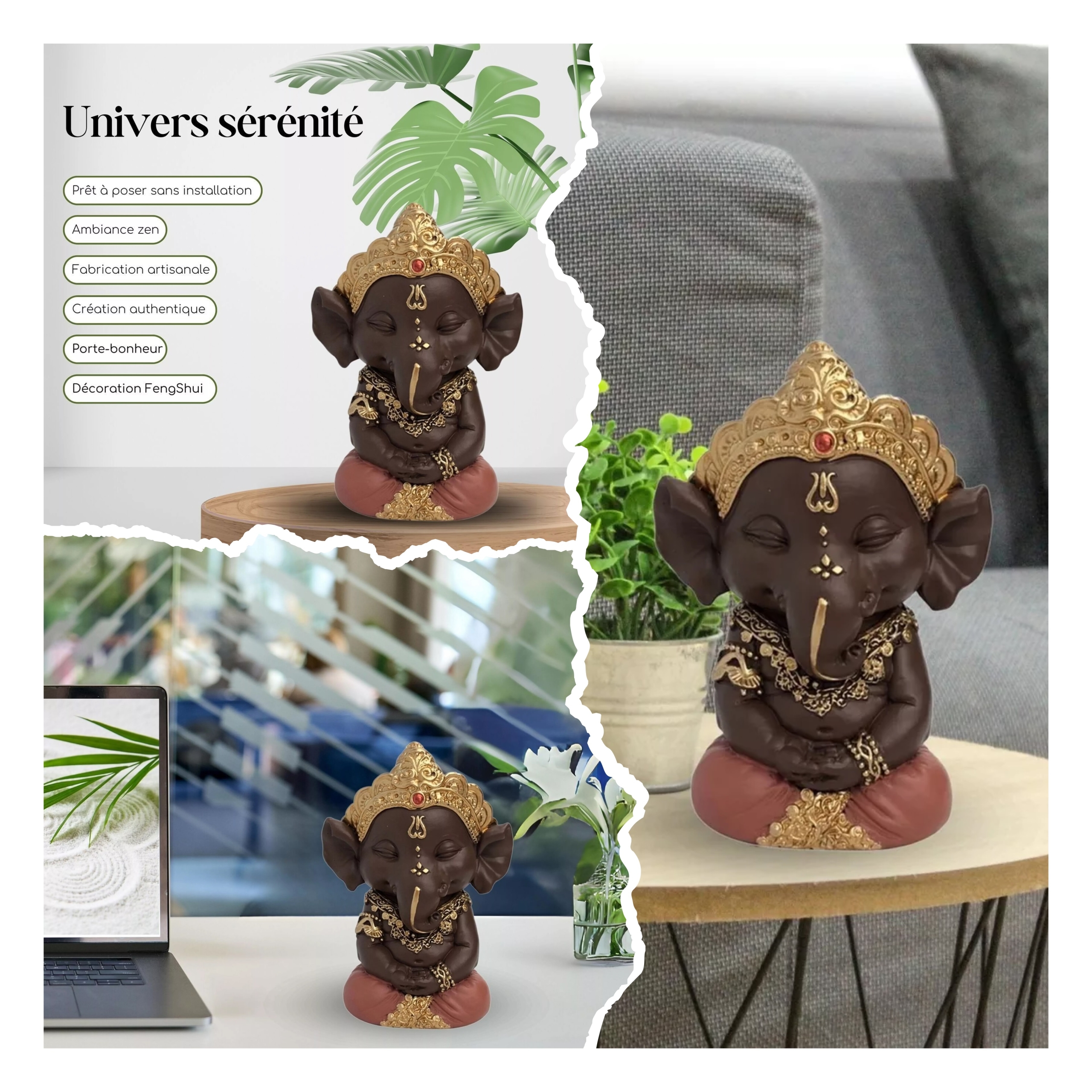 🌟Ganesh 2 - Figurine Porte-Bonheur & Décoration Zen – Image 2