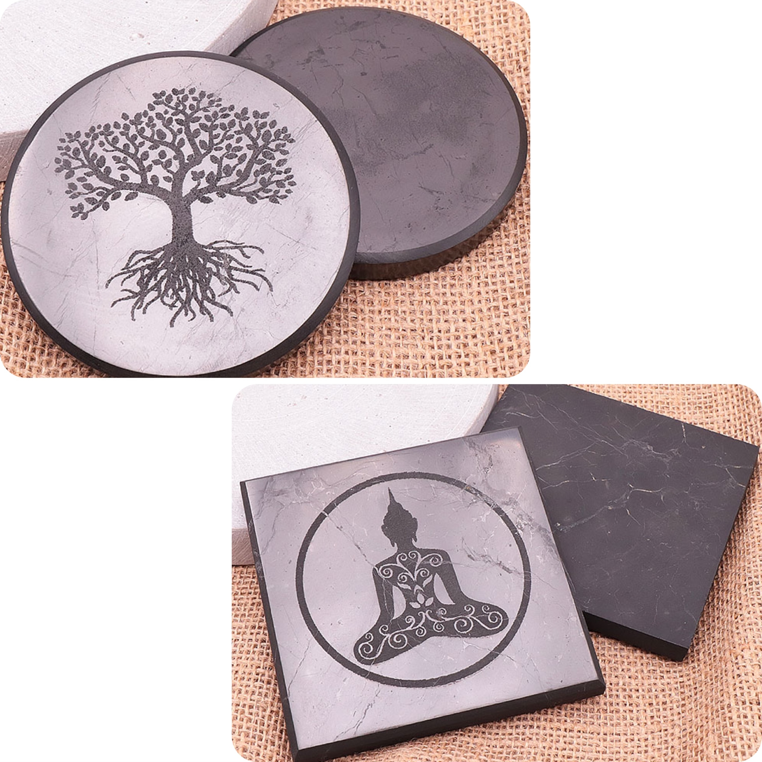 ✨ Plaques de protection en Shungite AA – 10 cm ✨